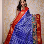 Load image into Gallery viewer, Blue Semi Tussar Silk Sarees With Price and Online Shopping Price Under 1000 . this Fabric Blue Semi Tussar Silk Fabric Best For Wedding Choise , Original Semi Tussar Silk Saree Price  , Blue Semi Tussar Silk Saree Images This Traditional Look a For Saree 2024-25 , 2025-26 . 
