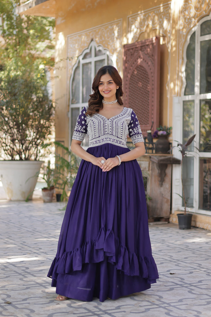 Blue Embroidered Kurti Lehenga Set
, Blue Star Georgette Kurti with Lehenga , Blue Color Lehenga Kurti for Wedding , Sequins Work Blue Kurti Lehenga , Blue Kurti with Half Sleeves & Lehenga , Party Wear Blue Kurti Lehenga Online , Blue Lehenga with Canvas Stitching , 
Stylish Blue Kurti with Pan Neck ,
Full Flair Blue Kurti for Girls , Royal Blue Kurti Lehenga with Latkan .