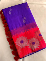 Load image into Gallery viewer, Royal Blue Premium Silk Saree with Zari Weaving. 6.3m length. Machine washable. Includes blouse , Price Under 2299 - Shop Now Shoppers Trend
