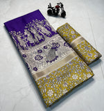 Load image into Gallery viewer, Experience the grace of tradition with our premium Mul Mul Cotton Saree, designed for comfort and elegance. Crafted from soft, breathable cotton and adorned with intricate Zari Weaving Work, this saree is perfect for festive celebrations, weddings, and everyday ethnic wear .
