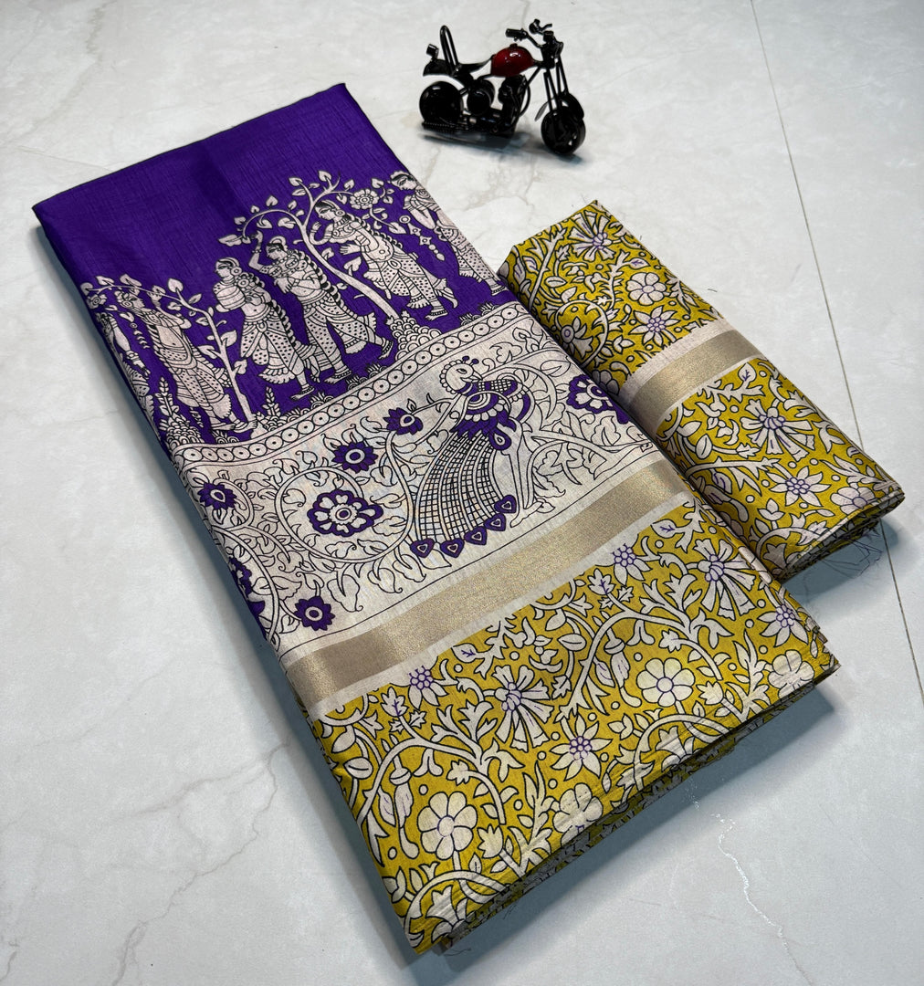 Experience the grace of tradition with our premium Mul Mul Cotton Saree, designed for comfort and elegance. Crafted from soft, breathable cotton and adorned with intricate Zari Weaving Work, this saree is perfect for festive celebrations, weddings, and everyday ethnic wear .