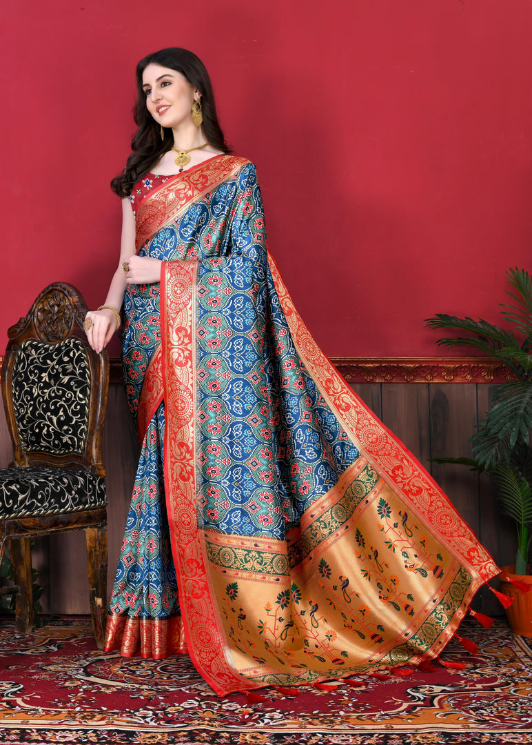 Harshita Soft Patola Silk Saree | Shoppers Trend