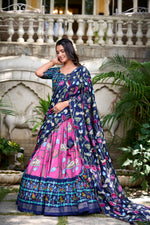 Load image into Gallery viewer, Shreya Tussar Silk Dhavani / Langa Davani / Half Sarees | Shoppers Trend
