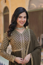 Load image into Gallery viewer, Priyanka Faux Georgette Anarkali | Shoppers Trend
