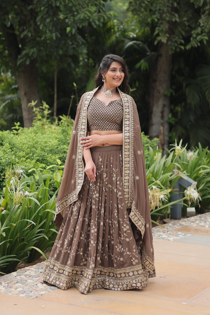 Sara Faux Blooming Dhavani Set | Half-Saree | Langa Voni | Shoppers Trend