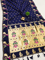 Load image into Gallery viewer, Marina Soft Paithani Silk Saree | Shoppers Trend
