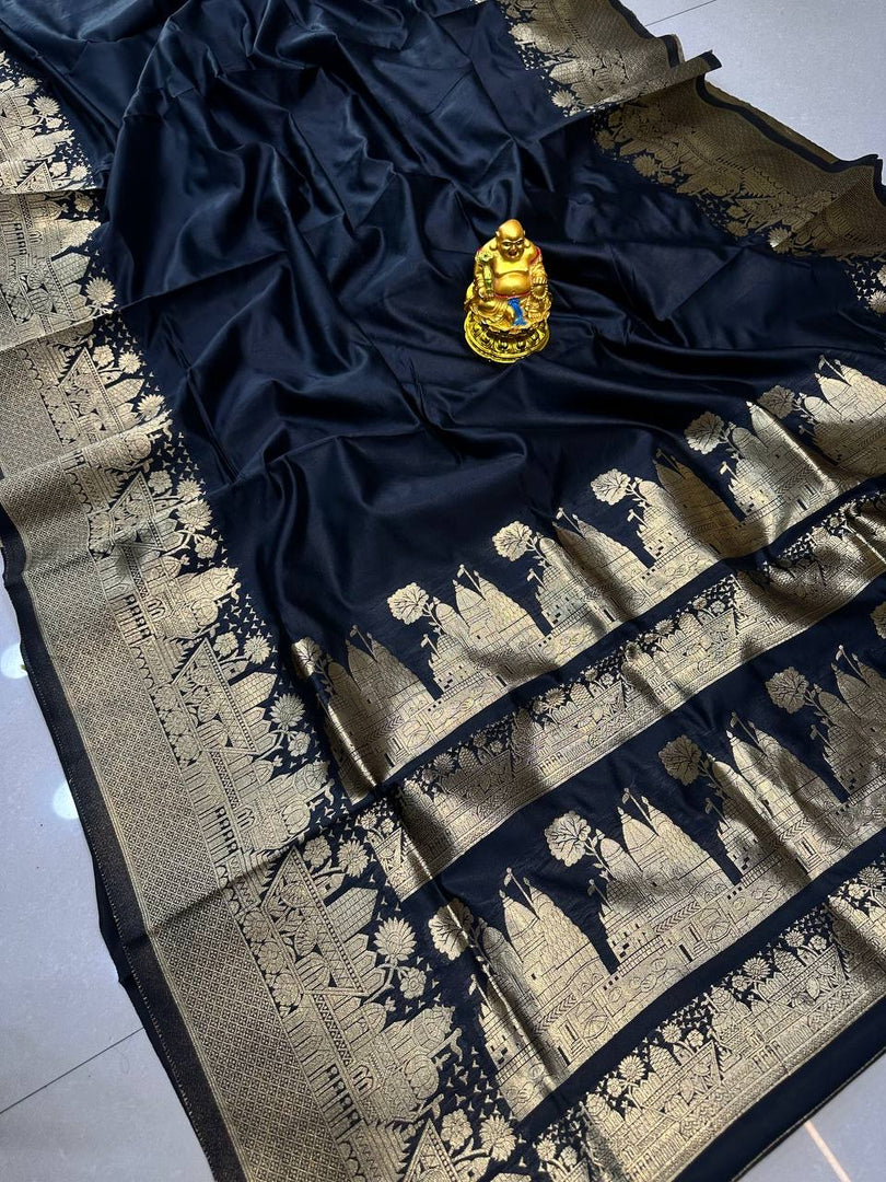 Deni Soft Silk Saree | Shoppers Trend