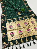 Load image into Gallery viewer, Marina Soft Paithani Silk Saree | Shoppers Trend
