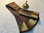 Load image into Gallery viewer, Rutika Mysore Silk Saree exemplifies traditional Indian craftsmanship with contemporary With Zari Weaving Work . Meticulously crafted from authentic Mysore silk, renowned for its exceptional softness
