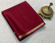 Luxury Dark Maroon Silk Saree For Brides & Festivals , Buy Dark Maroon Silk Saree With Gold Weaving Online Price under 999 . This Fabric Elegant Dark Maroon Saree For Wedding & Party Wear . 