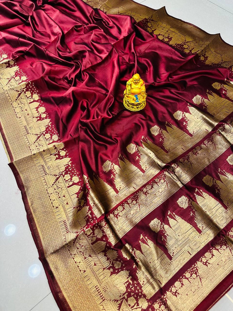 Deni Soft Silk Saree | Shoppers Trend