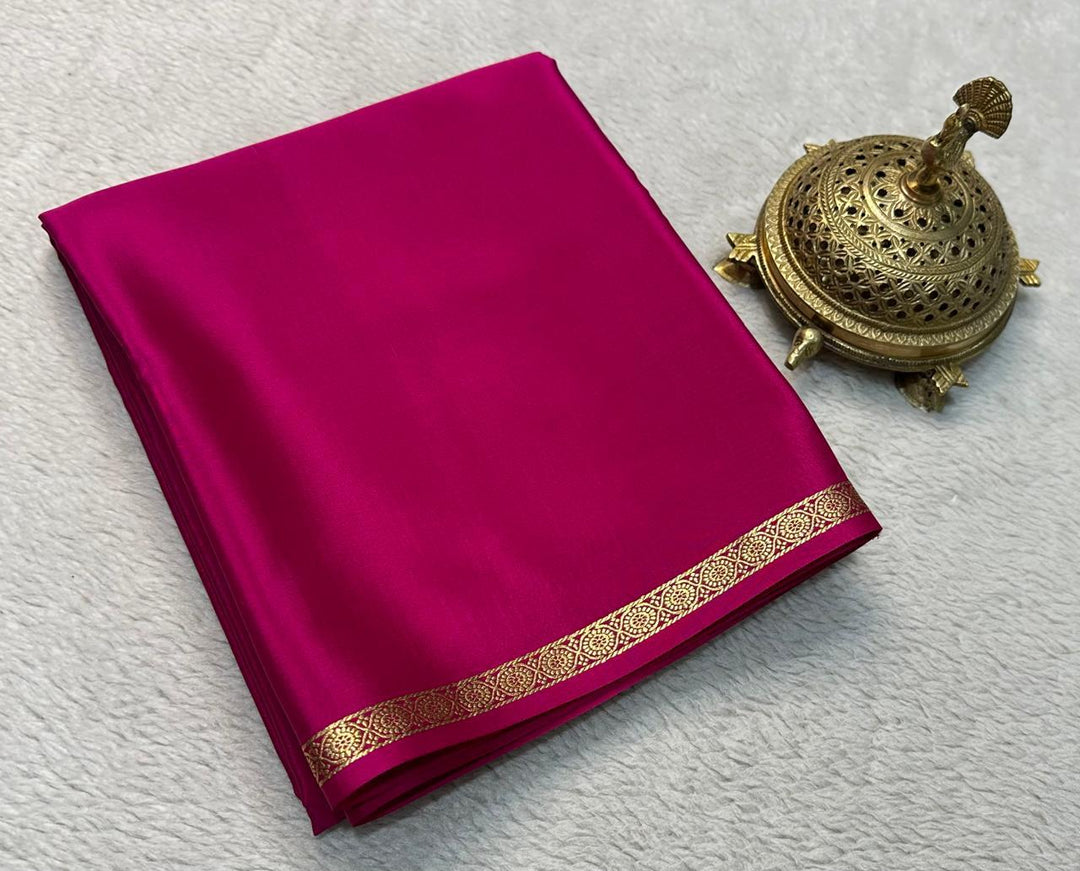 Rani Pink or Dark Pink Pure Viscose Silk Saree In For Weddings Prices and Online Shopping Price Under 1000 ,  An Best Popular Product In Pure Viscose Silk Saree price Under 1000. 