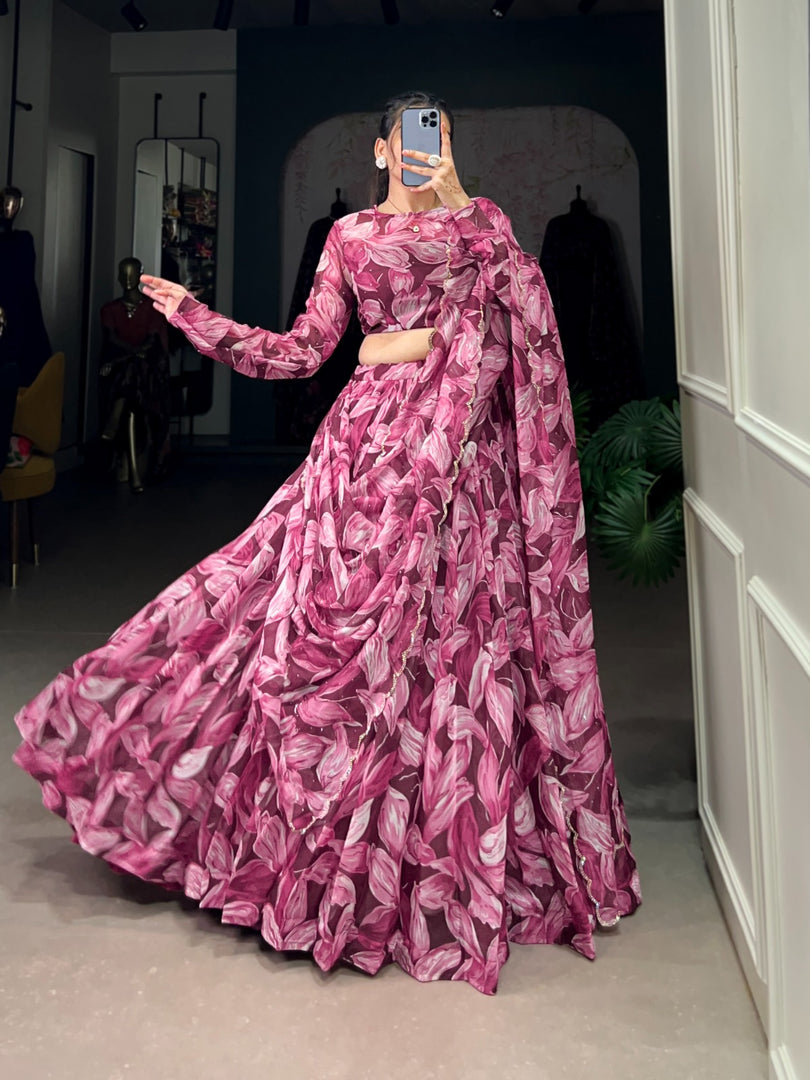 Enna Tabby Silk Dhavani Set | Half-Saree | Shoppers Trend
