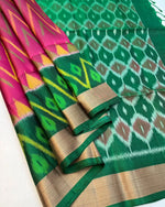 Load image into Gallery viewer, Dark Pink Dolla silk sarees with price and online shopping price under 1000 . this Fabric Dolla silk saree most famous silk and best product and mainly manufacturing in Surat .
