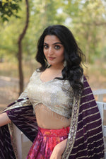Load image into Gallery viewer, Seema Faux Georgette Dhavani Set / Half Saree / Langa voni | Shoppers Trend
