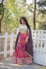 Load image into Gallery viewer, Seema Faux Georgette Dhavani Set / Half Saree / Langa voni | Shoppers Trend
