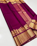 Load image into Gallery viewer, Dark Pink Soft Lichi Silk Sarees With Price And Online Best Shopping Price Under 1000 . this Fabric Dark Pink Soft Lichi Silk Saree Best For Weddings and This Saree Jacquard Work and Rich Border Fully Zari Weaving Work and This Fabric Weddings Special Zari Weaving Work . Traditional Look 2024-2025 . 
