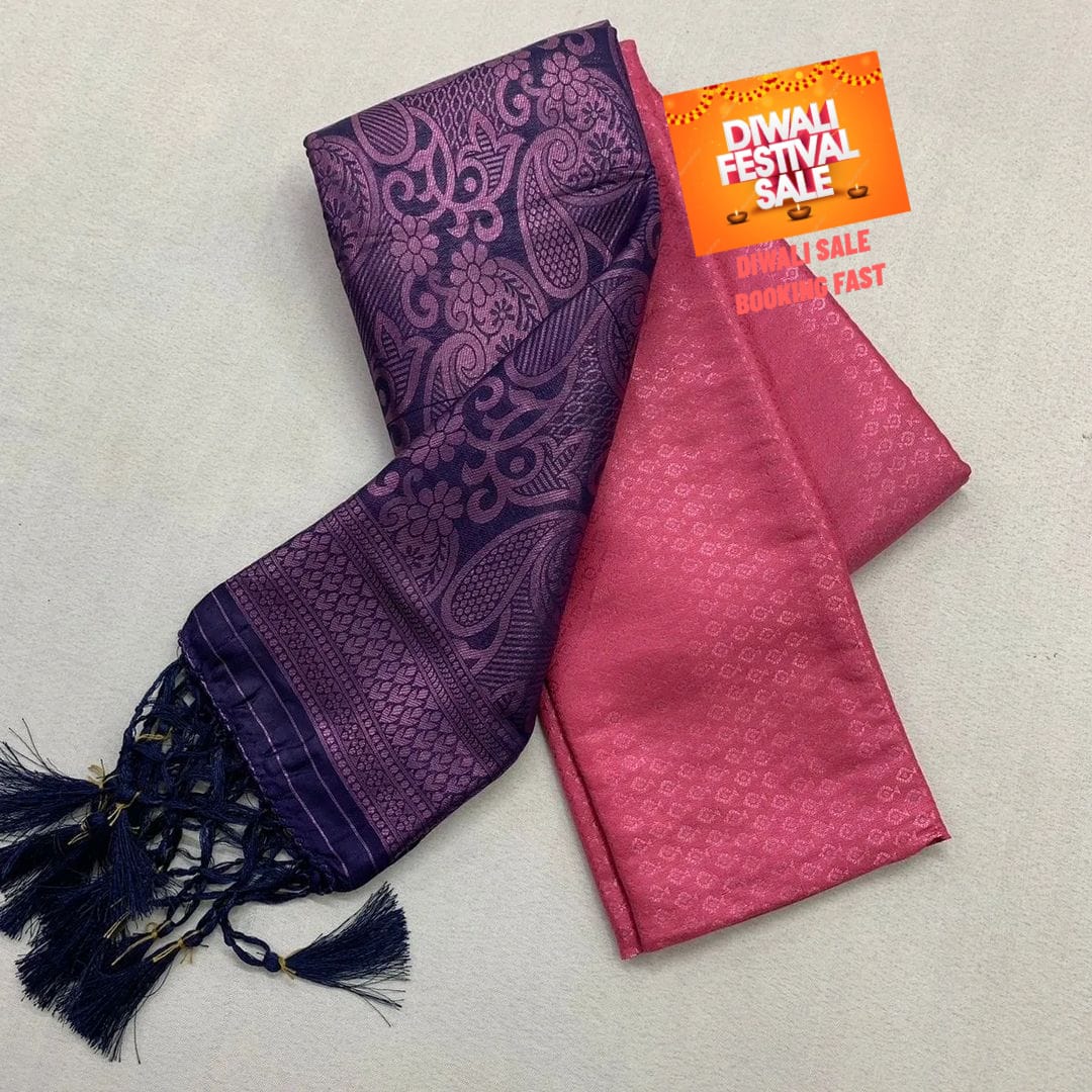 Dark Pink soft silk sarees for weddings and price and online shoping and this fabric smooth softness fabric .The first manufacturing of Soft Silk Sarees in India can be traced to Kanchipuram in Tamil Nadu , India . 