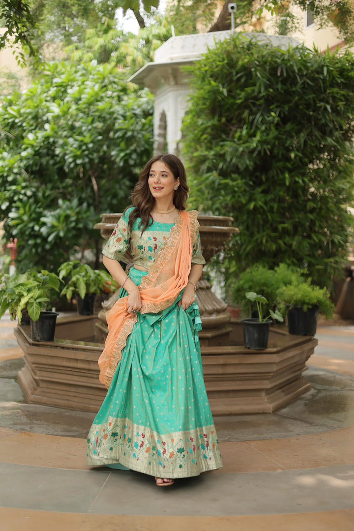 Kiya Cosmos Jequard Dhavani  / Langa Davani | Shoppers Trend
