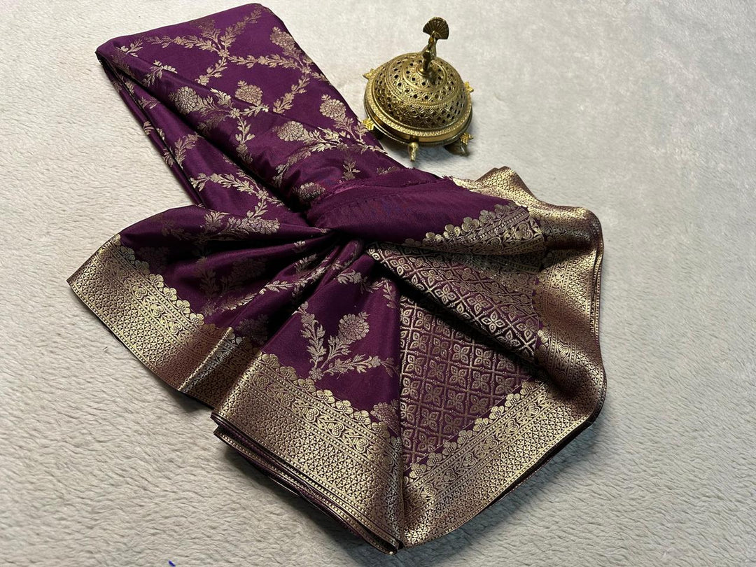 Dark Rani Color Mysore Silk Saree With Price and Online Shopping Price Under 1500 . this Product Very Smooth and Best Rich Fabric . this Fabric Most Mysore Silk saree Famous Soft and Smooth fabric . this Fabric Mysore Silk Sarees For Weddings . Tradition look for 2024-25 .