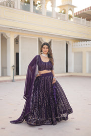 Dark Rani Faux Blooming wIth Heavy Sequins Dhavni Set , Langa Voni and Half-Saree with Price and Online Shopping Price Under Rs . 3000 . This Fabric Soft and heavy Sequins and Faux Blooming With Heavy Sequins & Thread Embroidered work and Traditional Look and Any Occasion  For This Heavy Sequins Work .