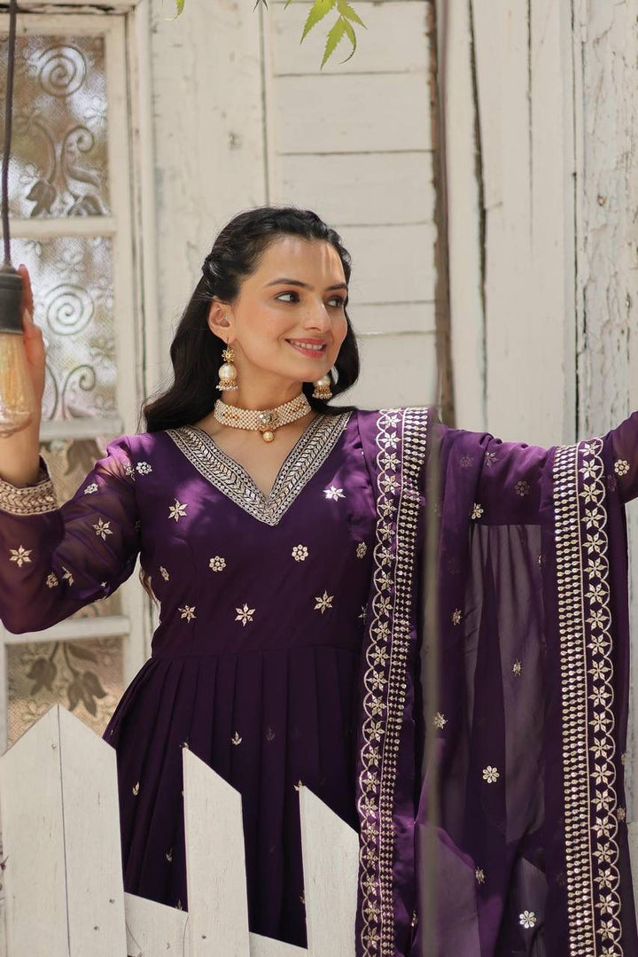 Kamal Faux Blooming Anarkali | Shoppers Trend