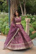 Load image into Gallery viewer, Dhevani  Pure Dyable Viscose Jacquard Dhavani Set / Half Saree / Langa voni | Shoppers Trend
