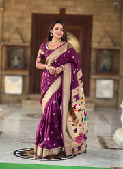 Dipika Soft Paithani Silk Saree | Shoppers Trend