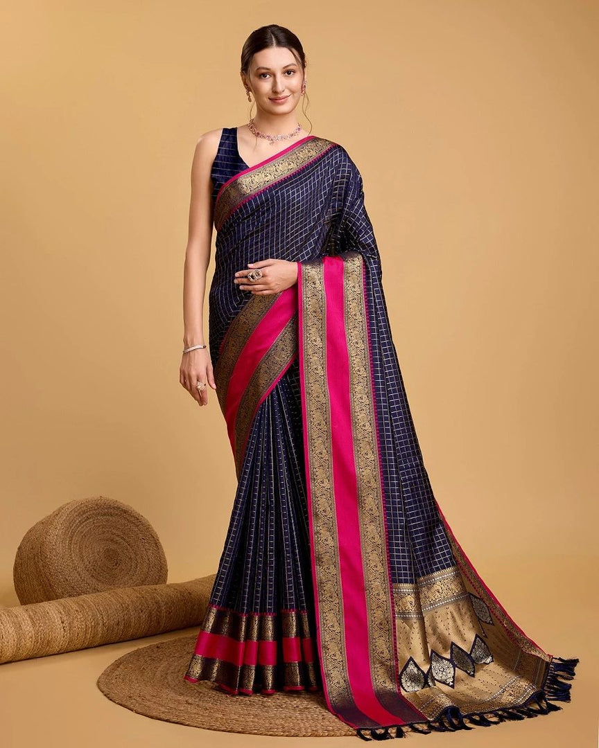 Dark Rani Color Saree From Soft  Silk Fabric For Wedding And Other occasion, Traditionally, Soft Silk sarees though they can also be made in other materials like cotton, georgette, and Pure Soft Silk..