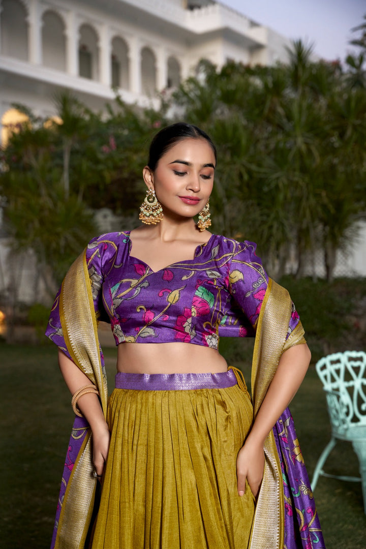 Kina Dola Silk Dhavani Set | Langa Voni | Shoppers Trend