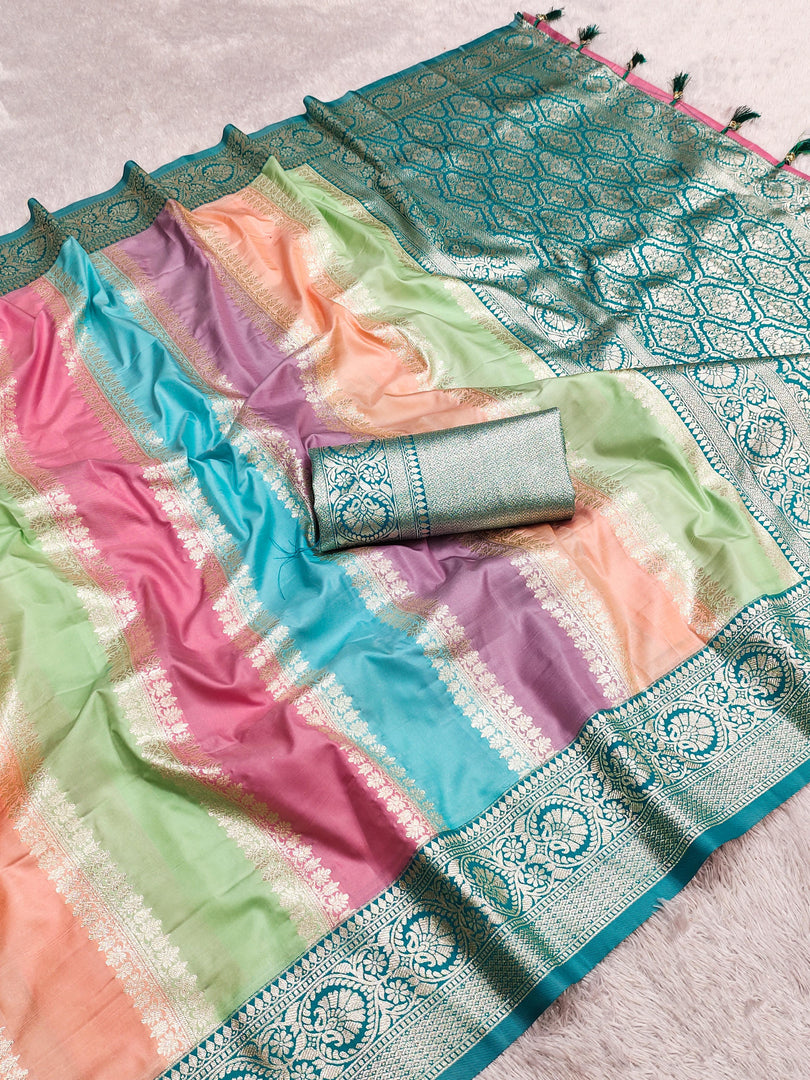 Jinika Pure Banarasi Silk Saree For Wedding | Shoppers Trend