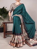 Load image into Gallery viewer, Krishna Tussar Silk With Viscose Border Saree | Shoppers Trend
