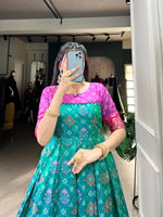Load image into Gallery viewer, Pooja Jacquard Silk Gown | Shoppers Trend
