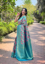 Load image into Gallery viewer, Dark sky color georgette saree with zari work , Elegant dark sky silk saree for festive occasions , Soft fabric dark sky saree with blouse piece , Trendy dark sky color saree for party wear , Dark sky blue saree with golden border , Classic dark sky saree in Mysore silk fabric , 
Digital print saree in dark sky tone , 
Dark sky semi-silk saree with rich zari weaving , Lightweight dark sky saree for daily wear , Traditional dark sky saree for wedding functions .
