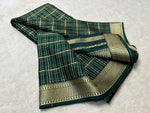 Load image into Gallery viewer, Denisha Mysore Silk Saree exemplifies traditional Indian craftsmanship with its exquisite Zari weaving details. Crafted from premium Mysore Silk, renowned for its lightweight feel and natural Saree. 
