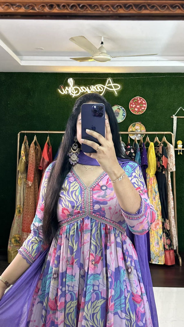 DREAMY NIGHT (ANARKALI) - Premium Anarkali from shoppers trend - Just Rs. 899! Shop now at shoppers trend