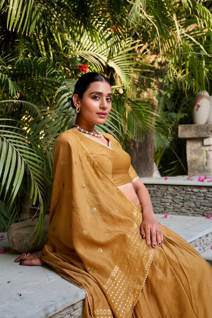 Rasmi Pure Chanderi Dhavani / Langa Davani / Half Sarees | Shoppers Trend