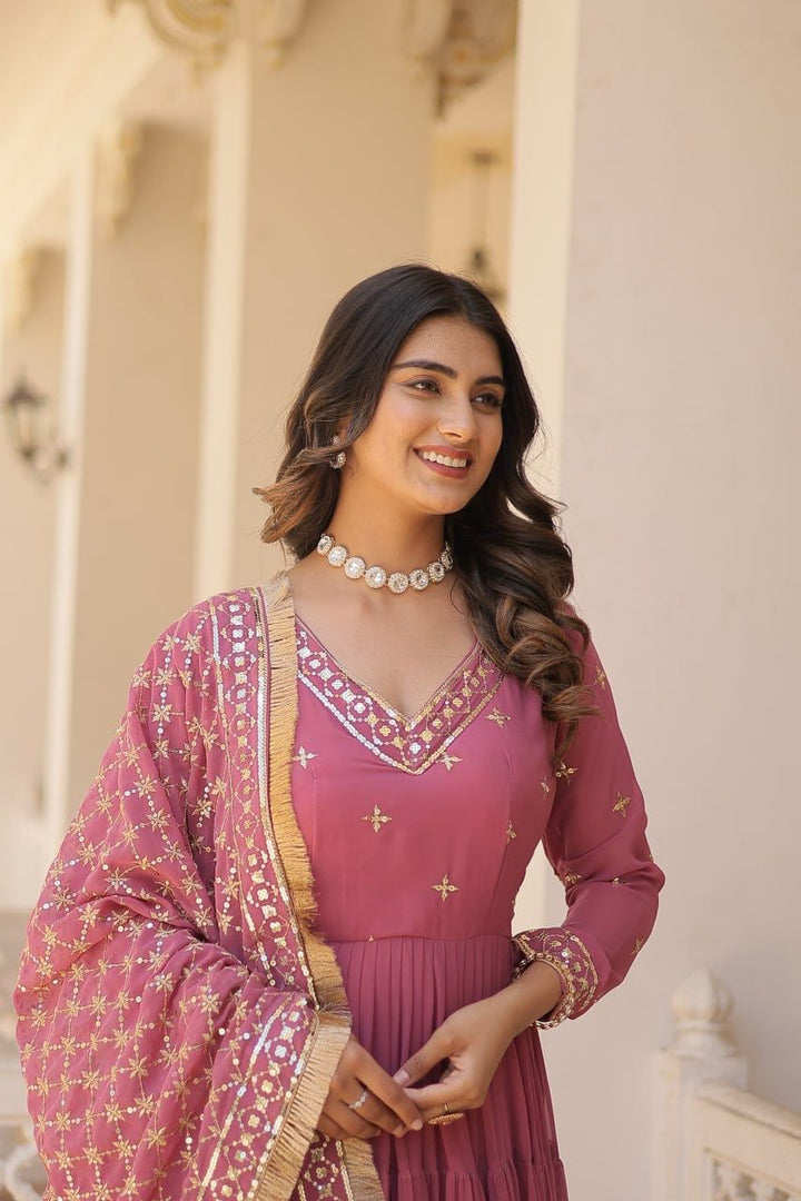 Laxmi Faux Georgette Gajri Anarkali Set
