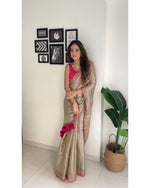 Load image into Gallery viewer, Gold Tissue saree Tradition Of Andhra Pradesh , Main Manufacture Of Gold Tissue Saree In North West , indian . 

