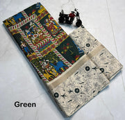 Buy Green Mul Mul Cotton Saree With Elegant Zari Border , Traditional Green Cotton Saree For Wedding & Festivals , Lightweight Green Saree For Everyday & Party Wear and Latest Green Saree Collection With Zari Weaving . 