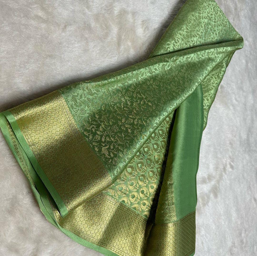 Green Mysore Silk Sarees with Price and Online Shopping Price under 1500 . This Fabric Most Popular and Best Product .This Fabric Mysore Silk Saree Fully Gold Zari Weaving Work and BOrder Fully Gold Zari Weaving Pattu this Fabric Mysore Silk Saree Under Rs.1500 .