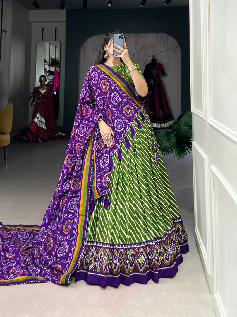 Kavya Tussar Silk Dhavani / Half Saree Set | Shoppers Trend