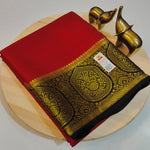 Load image into Gallery viewer, Red semi mysore silk sarees with price and online shopping price under 1000 . he first manufacturing of Semi-Mysore Silk Sarees originated in Mysore, Karnataka, the birthplace of the traditional Mysore silk saree. 
