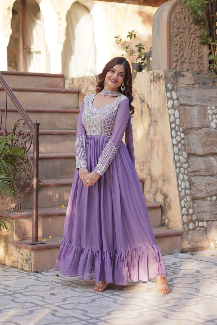 Jagu Star Georgette Anarkali | Shoppers Trend