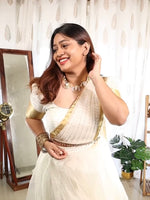 Load image into Gallery viewer, Onam Special Zari Chex Dhavani Set (Onam Special)
