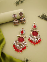 Load image into Gallery viewer, Aadvika Stones Cluster Jhumka Earrings | Shoppers Trend
