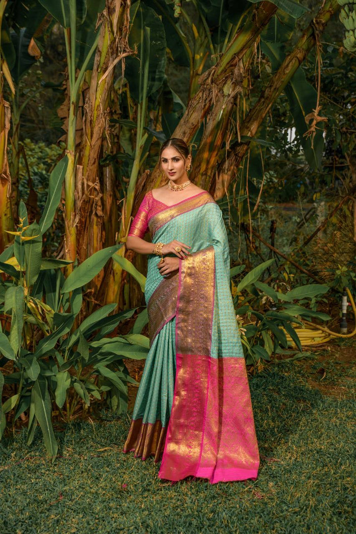 Sejal Kanchipuram Handloom Pattu Weaving Silk Saree | Shoppers Trend
