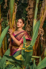 Load image into Gallery viewer, Sejal Kanchipuram Handloom Pattu Weaving Silk Saree | Shoppers Trend
