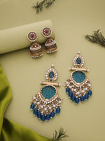 Load image into Gallery viewer, Aadvika Stones Cluster Jhumka Earrings | Shoppers Trend
