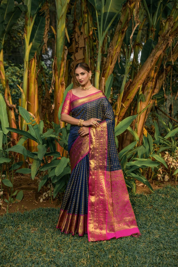 Sejal Kanchipuram Handloom Pattu Weaving Silk Saree | Shoppers Trend